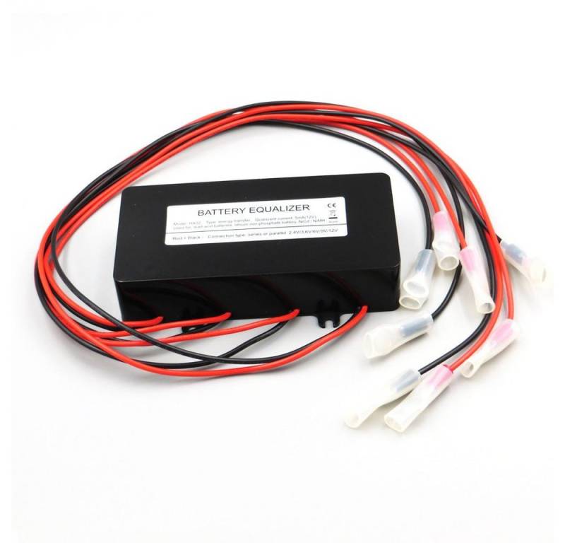 PRIISF Solarmodul Batterie Balancer 4*12V Batterie Equalizer Solar System Autos Booten, Blei Säure Lithium Ionen Lithium Eisen Phosphat usw, (LCD digitalanzeige Anzeige unterstützt Serien, Ladegerät Balance Entlader Protect Equalizer Ladungsausgleicher), Batterie Aktiv Balancer Equaliser 10 Amper HA02 HC02 von PRIISF