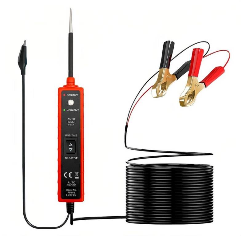 PRIISF Spannungsprüfer KFZ Prüflampe Power Probe Auto Stromkreistester LKW Diagnosewerkzeug, (DC 6V - 24V, PKW Stromprüfer Autospannungsprüfer), Auto Spannungsprüfer Prüflampe Voltprüfer Stromprüfer Tester KFZ PKW von PRIISF