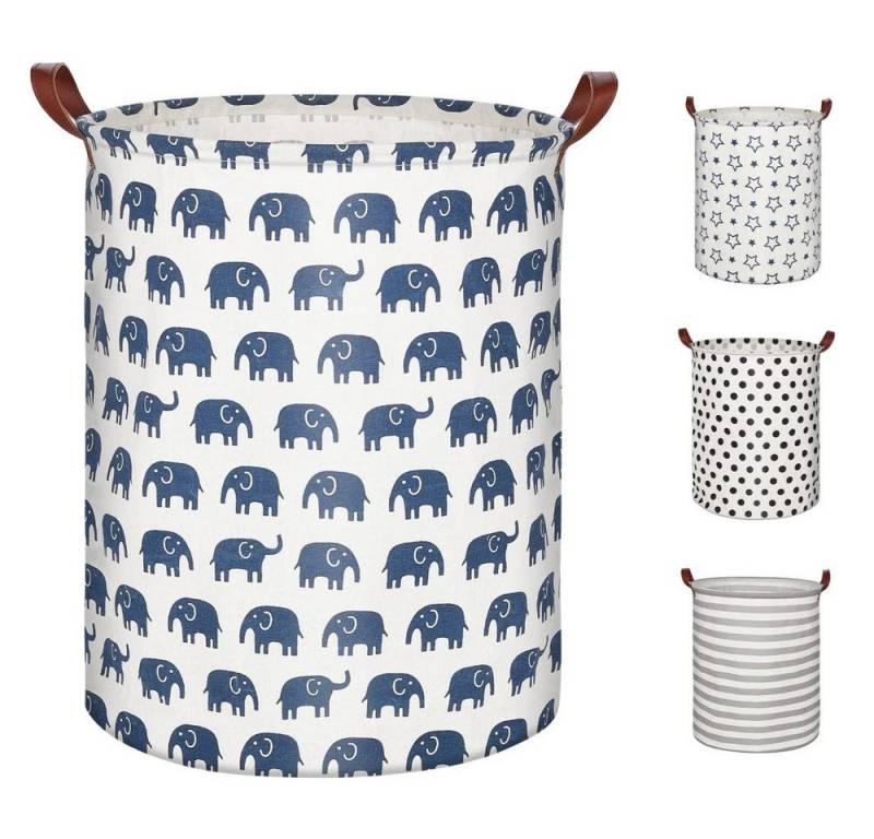 PRIISF Wäschekorb Wäschesack Wäschetasche Wäschetonne Aufbewahrungskorb 63L mit Griff (40 cm x 50 cm), Baumwolle und Leinen tragbar großem Waschekorb Wäschesack von PRIISF