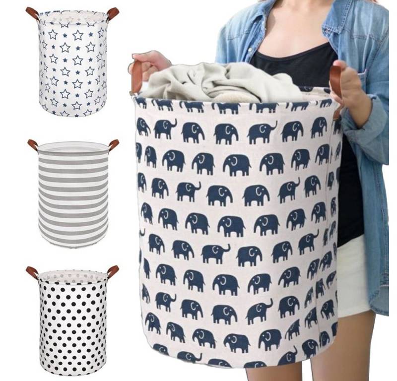 PRIISF Wäschesack mit Griff Wäschekorb Faltbar Wäschesammler Wäschebox Aufbewahrungskorb (63L Wäschesortierer Aufbewahrungsbox, Wäschesack Reise Schmutzwäschebeutel Flaschensammler), für Schlafzimmer, Bad, Kinderzimmer, Reise von PRIISF