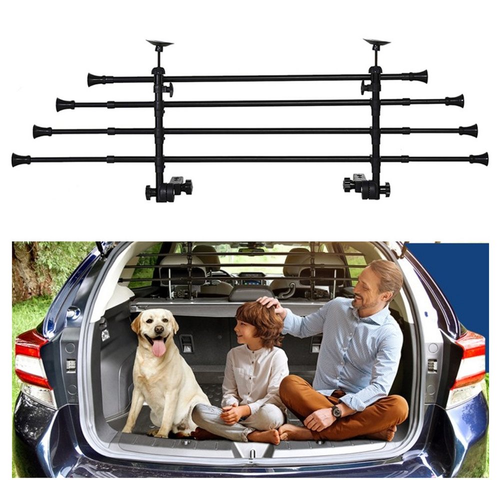 PRIISF Zaun Hundegitter Auto Trenngitter Schutzgitter Gepäckraumgitter Kofferraum, (verstellbar Hundesicherung für den Kofferraum mit Kopfstützenfixierung, mit Breiterer Abdeckung, Breite: 82–140 cm Höhe: 32–53 cm), Universal Hundeschutzgitter Fit für Auto, Kombi, SUV, Vans, PKW, KFZ PRIISF Zaun Hundegitter Auto Trenngitter Schutzgitter Gepäckraumgitter Kofferraum, (verstellbar Hundesicherung für den Kofferraum mit Kopfstützenfixierung, mit Breiterer Abdeckung, Breite: 82–140 cm Höhe: 32–53 cm), Universal Hundeschutzgitter Fit für Auto, Kombi, SUV, Vans, PKW, KFZ von PRIISF