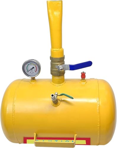 PRIJESSE 5 Gallonen Reifen Reifenfüller Booster Schockfüller, Air Booster, Befüllhilfe für Pkw-Reifen, Reifenbooster, Luftkanone mit Glicerinmanometer für PKW LKW von PRIJESSE