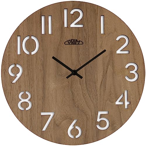 PRIM Authentic 38cm Veneer Wanduhr Holz Made in EU, Braun Wanduhr Modern aus Dunklem Holz Wanduhr Braun,präzises Quarz-Uhrwerk Sweep, Wanduhr, für die Küche, Büro oder Wohnzimmer PRIM Authentic 38cm Veneer Wanduhr Holz Made in EU, Braun Wanduhr Modern aus Dunklem Holz Wanduhr Braun,präzises Quarz-Uhrwerk Sweep, Wanduhr, für die Küche, Büro oder Wohnzimmer von PRIM