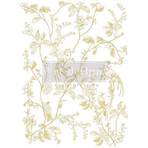 Prima Marketing Re-Design Gold Foil Kacha Decor Transfers-A Bird Song von PRIMA MARKETING INC
