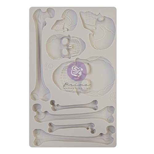 Redesign With Prima 655350968649 Skull and Bones Clay, Soap Making Molds,Pottery & Modeling Clays, Silikon, 5"x8"x8mm von PRIMA MARKETING INC
