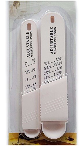NEW 2 ADJUSTABLE SLIDING MEASURING SPOONS ML TSP TBSP EASY TO USE & STORE PRIMA by Prima NEW 2 ADJUSTABLE SLIDING MEASURING SPOONS ML TSP TBSP EASY TO USE & STORE PRIMA by Prima von PRIMA