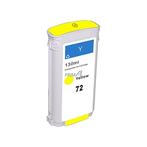PRIMA4 - C9373A 72 130ml Gelb Tintenpatrone Kompatibel Mit Plotter Hp DesignJet T1100, T1200, T1300, T2300 von PRIMA4