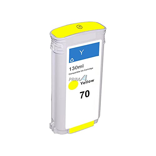 PRIMA4 - C9454A 70 130ml Gelb Pigmenttintenpatrone Kompatibel Mit Plotter Hp Z2100, Z3100, Z3200, Z5200, Z5400 von PRIMA4