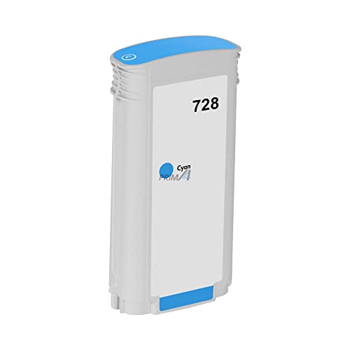 PRIMA4 - F9J67A 728 130ml Cyan Tintenpatrone Kompatibel Mit Plotter Hp DesignJet T730, T830 von PRIMA4