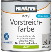 Acryl Vorstreichfarbe 375ml Weiß Matt Grundanstrich Holz & Metall - Primaster von PRIMASTER