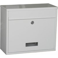 Primaster - Briefkasten Liba Wandbriefkasten Postkasten weiß Namensschild von PRIMASTER