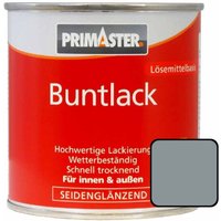 Buntlack 375ml Silbergrau Seidenglänzend Wetterbeständig Holz & Metall - Primaster von PRIMASTER