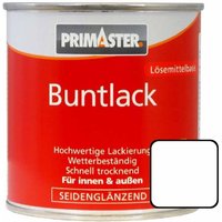 Buntlack 750ml Weiß Seidenglänzend Wetterbeständig Holz & Metall - Primaster von PRIMASTER