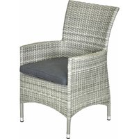 Diningsessel Nardo xl Polyrattan inkl Sitzkissen Alu Gartenstuhl - Primaster von PRIMASTER