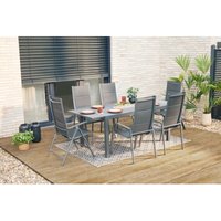 Garten-Essgruppe Fano 4 Personen mit ausziehbarem Tisch und klappbaren Stühlen Essplatz Set - Primaster von PRIMASTER