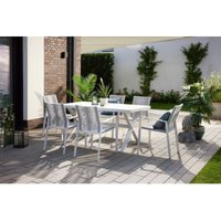 Garten-Essgruppe Santorini 6 Personen Aluminium/Seil Essplatz Set - Primaster von PRIMASTER