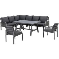 Gartenmöbel-Set Girona 8 Personen Lounge Set Alu anthrazit Sitzgruppe - Primaster von PRIMASTER