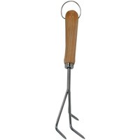 Primaster - Handgartengrubber Edelstahl 21 cm mit Holzgriff Gartenkralle von PRIMASTER
