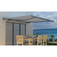 Kassetten-Markise elektrisch Farbe grau Breite: 500 cm Ausfall: 300cm - Primaster von PRIMASTER