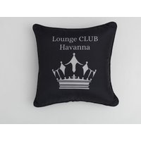 Kissen Lounge Club Havanna 45 x 45cm Schwarz Zierkissen Sofakissen - Primaster von PRIMASTER