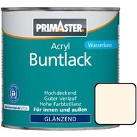 Primaster - Acryl Buntlack 375ml Cremeweiß Glänzend Wetterbeständig Holz & Metall von PRIMASTER