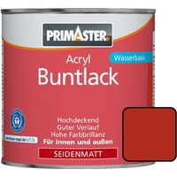 Primaster - Acryl Buntlack 750ml Feuerrot Seidenmatt Wetterbeständig Holz & Metall von PRIMASTER