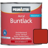 Acryl Buntlack 750ml Feuerrot Seidenmatt Wetterbeständig Holz & Metall - Primaster von PRIMASTER