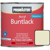 Primaster - Acryl Buntlack 750ml Perlweiß Seidenmatt Wetterbeständig Holz & Metall von PRIMASTER