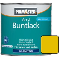 Primaster - Acryl Buntlack 750ml Signalgelb Glänzend Wetterbeständig Holz & Metall von PRIMASTER