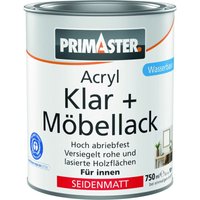 Primaster Acryl Klar + Möbellack 750 ml farblos seidenmatt Lack Primaster Acryl Klar + Möbellack 750 ml farblos seidenmatt Lack von PRIMASTER