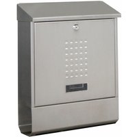Primaster - Briefkasten Postkasten Wandbriefkasten Namensschild silber Edelstahl von PRIMASTER