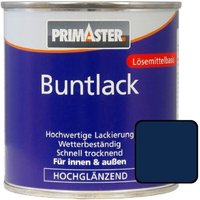 Primaster - Buntlack 125ml Enzianblau Hochglänzend Wetterbeständig Holz & Metall von PRIMASTER