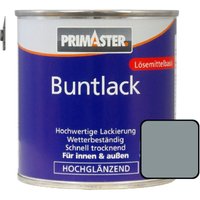 Primaster - Buntlack 125ml Silbergrau Hochglänzend Wetterbeständig Holz & Metall von PRIMASTER