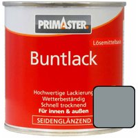 Primaster - Buntlack 2L Silbergrau Seidenglänzend Wetterbeständig Holz & Metall von PRIMASTER