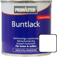 Buntlack 375ml Reinweiß Hochglänzend Wetterbeständig Holz & Metall - Primaster von PRIMASTER