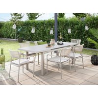 Primaster Garten-Essgruppe Rhodos mit ausziehbarem Tisch Sitzgruppe Gartenmöbel von PRIMASTER