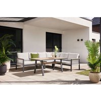Gartenmöbel-Set Kos Aluminium in Holzoptik Lounge Set - Primaster von PRIMASTER