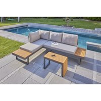 Primaster Gartenmöbel-Set Sungardo Teakholz Garten Eckbank Lounge Set Sitzgruppe von PRIMASTER