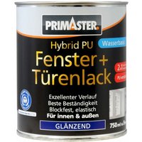 Primaster - Hybrid-PU Fenster- u. Türenlack 750ml Weiß Glänzend Holz & Metall von PRIMASTER