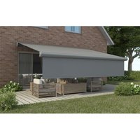 Kassetten-Markise elektrisch mit Volant Grau Markise - Primaster Kassetten-Markise elektrisch mit Volant Grau Markise - Primaster von PRIMASTER