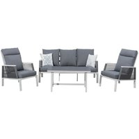 Primaster Lounge Set Cervia Sitzgruppe Garten Möbel Alu Weiß Stuhl Tisch Balkon Primaster Lounge Set Cervia Sitzgruppe Garten Möbel Alu Weiß Stuhl Tisch Balkon von PRIMASTER