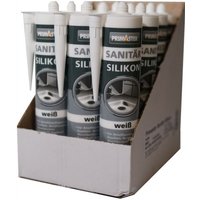 Primaster - Sanitär Silikon weiß 310 ml 12 St. Kartonabnahme Silikon von PRIMASTER