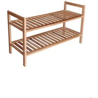 Primaster Schuhregal 70 x 27 x 40 cm Schuhablage Schuhständer Buchenholz von PRIMASTER