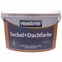 Primaster Sockelfarbe 5 l ziegelrot matt Dachfarbe Dachbeschichtung Dachlack von PRIMASTER