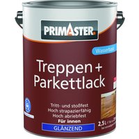 Primaster Treppen + Parkettlack farblos glänzend 2,5 L Lacke von PRIMASTER