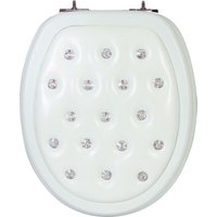 Primaster - WC-Sitz mit Strasssteinen Absenkautomatik Soft weiß Toilettensitz von PRIMASTER