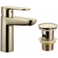 Primaster - Waschtischarmatur Prag Farbelightgold Wasserhahn von PRIMASTER