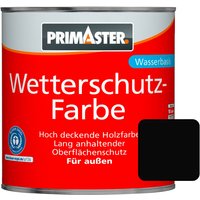 Wetterschutzfarbe 2,5L Schwarz Holzfarbe UV-Schutz Wetterschutz - Primaster von PRIMASTER