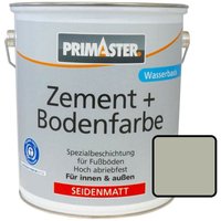 Primaster - Zementfarbe und Bodenfarbe 5L Kieselgrau Seidenmatt Betonfarbe von PRIMASTER