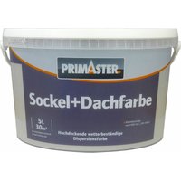 Primaster - Sockelfarbe 5 l steingrau matt Dachfarbe Dachbeschichtung Dachlack von PRIMASTER